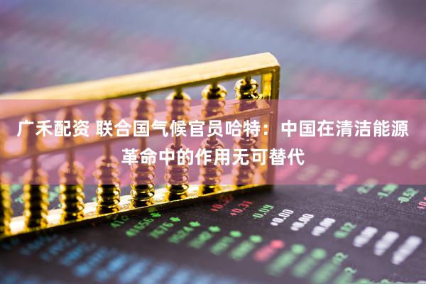 广禾配资 联合国气候官员哈特：中国在清洁能源革命中的作用无可替代