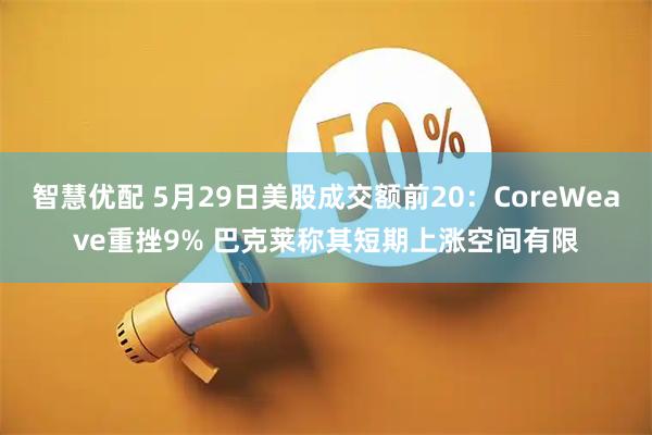 智慧优配 5月29日美股成交额前20：CoreWeave重挫9% 巴克莱称其短期上涨空间有限