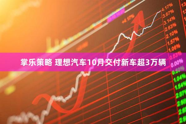 掌乐策略 理想汽车10月交付新车超3万辆